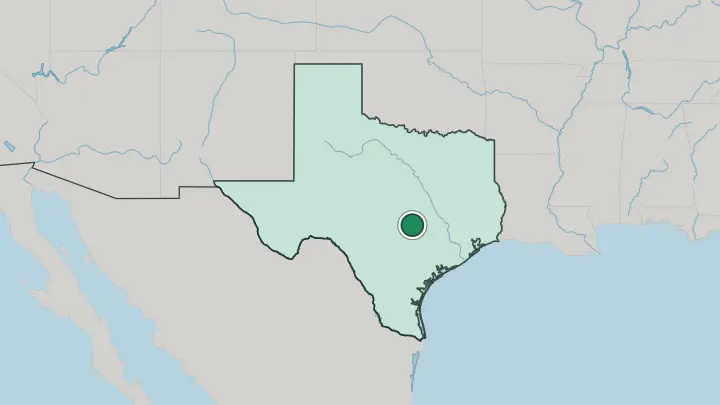 Map of Austin in United States