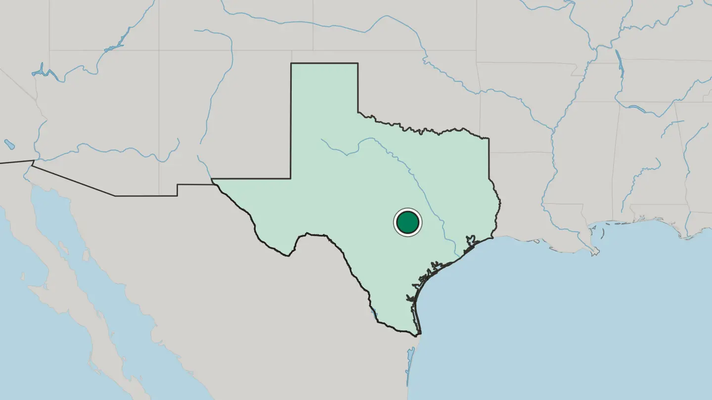 Map of Austin in United States