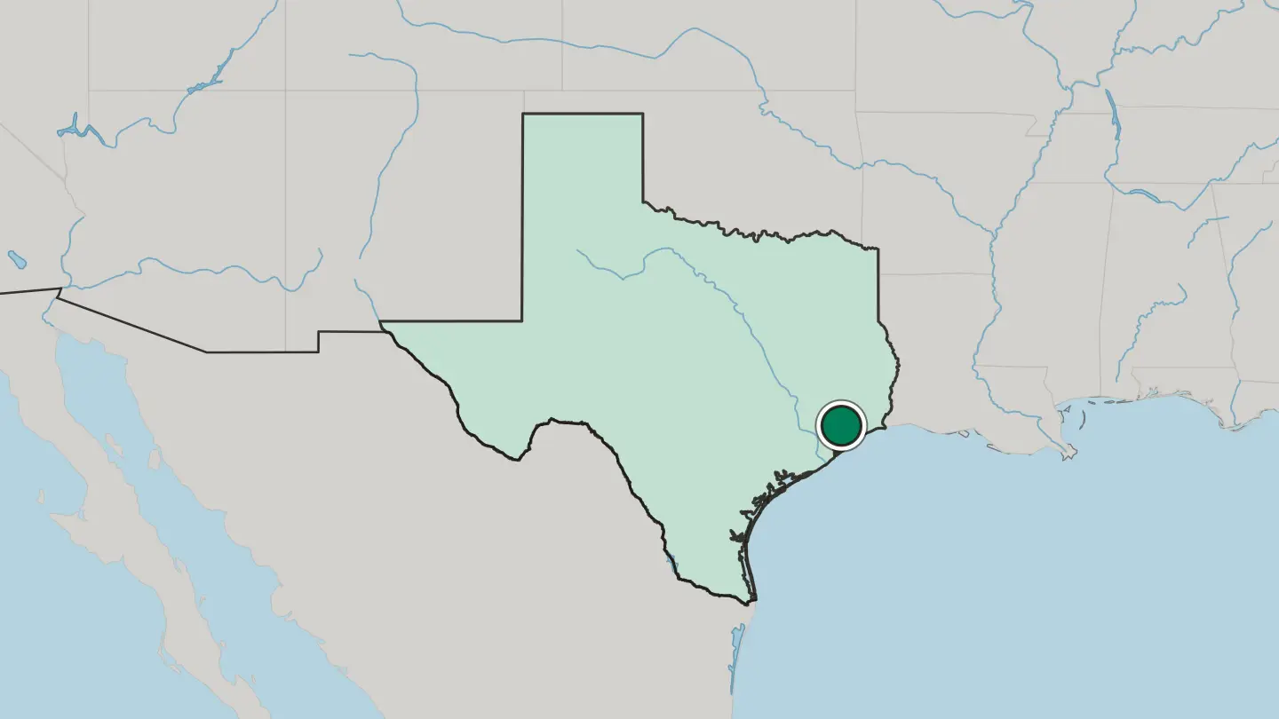 Map of Baytown in United States