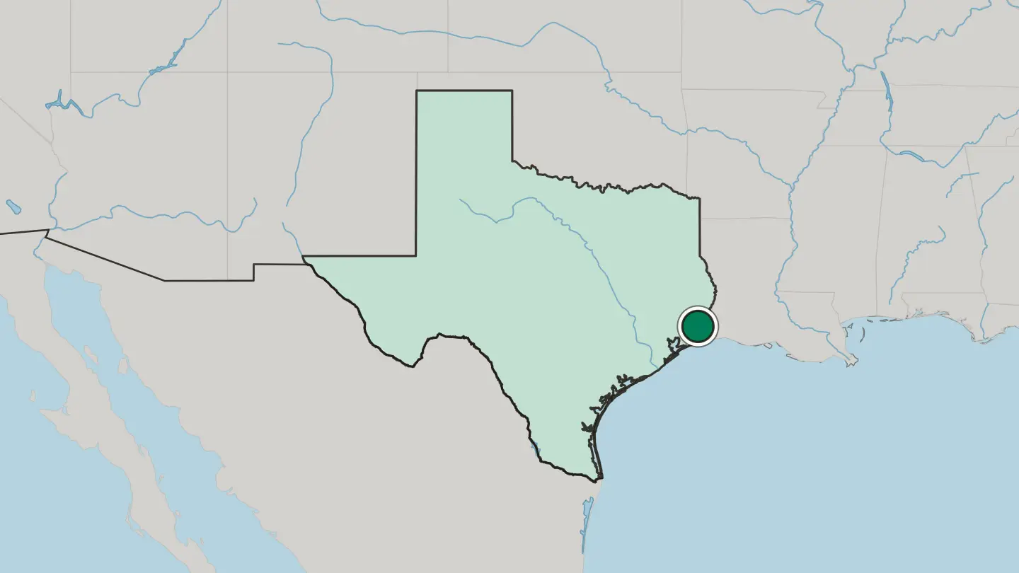 Map of Beaumont in United States