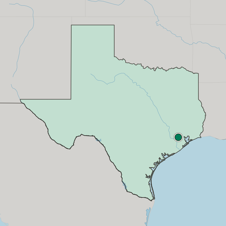 Map showing Bellaire — In Texas
