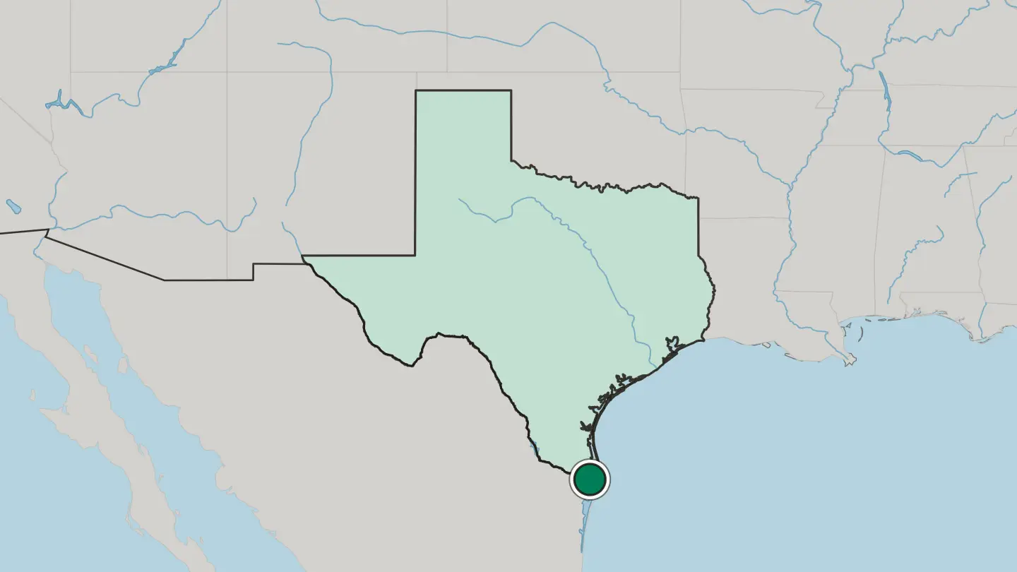 Map of Brownsville in United States