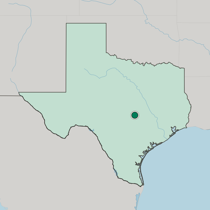 Map showing Cedar Park — In Texas