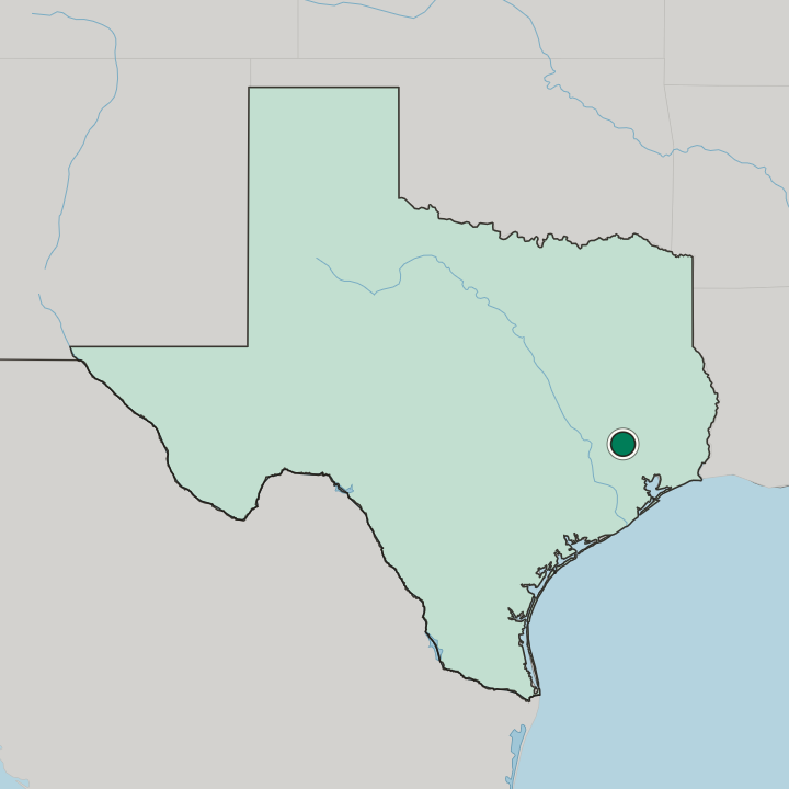 Map showing Conroe — In Texas