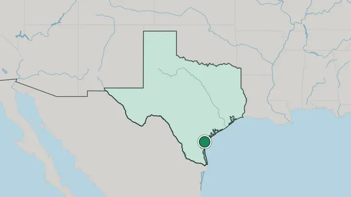 Map of Corpus Christi in United States
