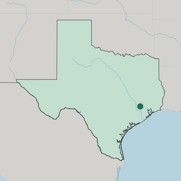 Map showing Cypress — In Texas