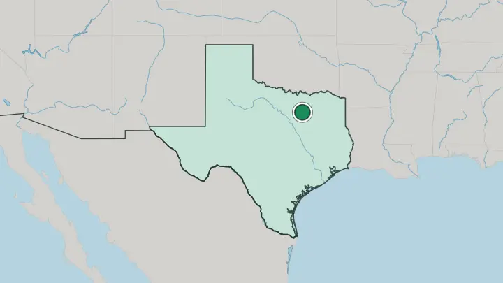 Map of Dallas in United States