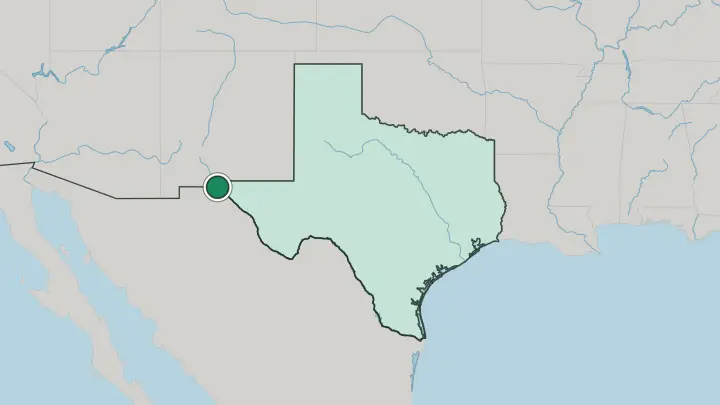Map of El Paso in United States