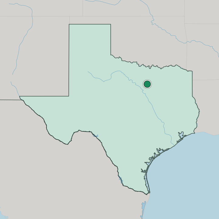 Map showing Fort Worth — In Texas