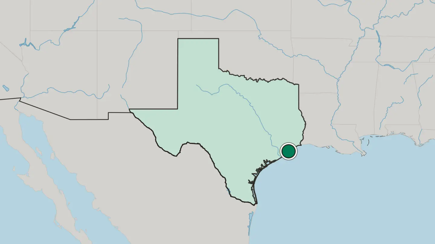 Map of Galveston in United States