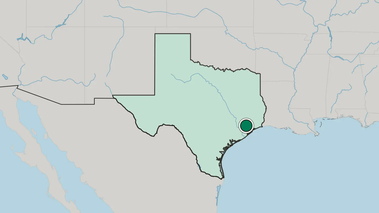 Map of Jacinto City in United States