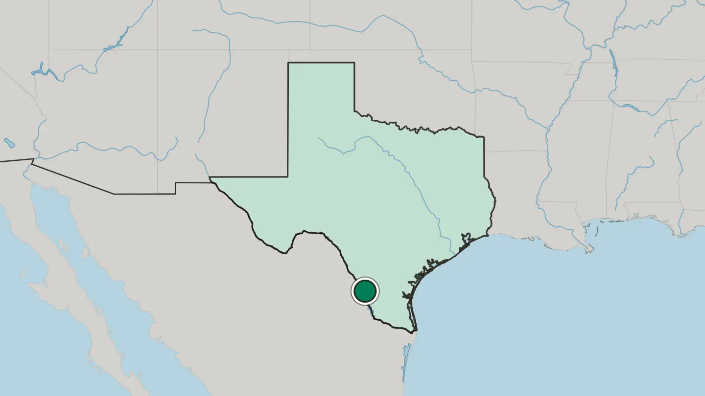 Map of Laredo in United States