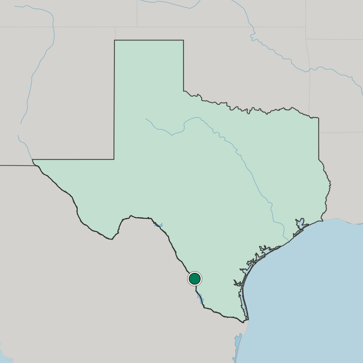 Map showing Laredo — In Texas