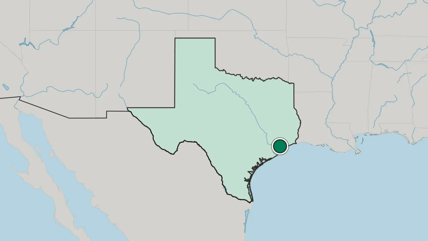Map of League City in United States