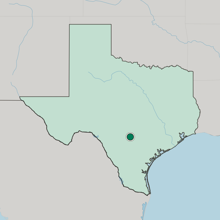 Map showing Leon Valley — In Texas