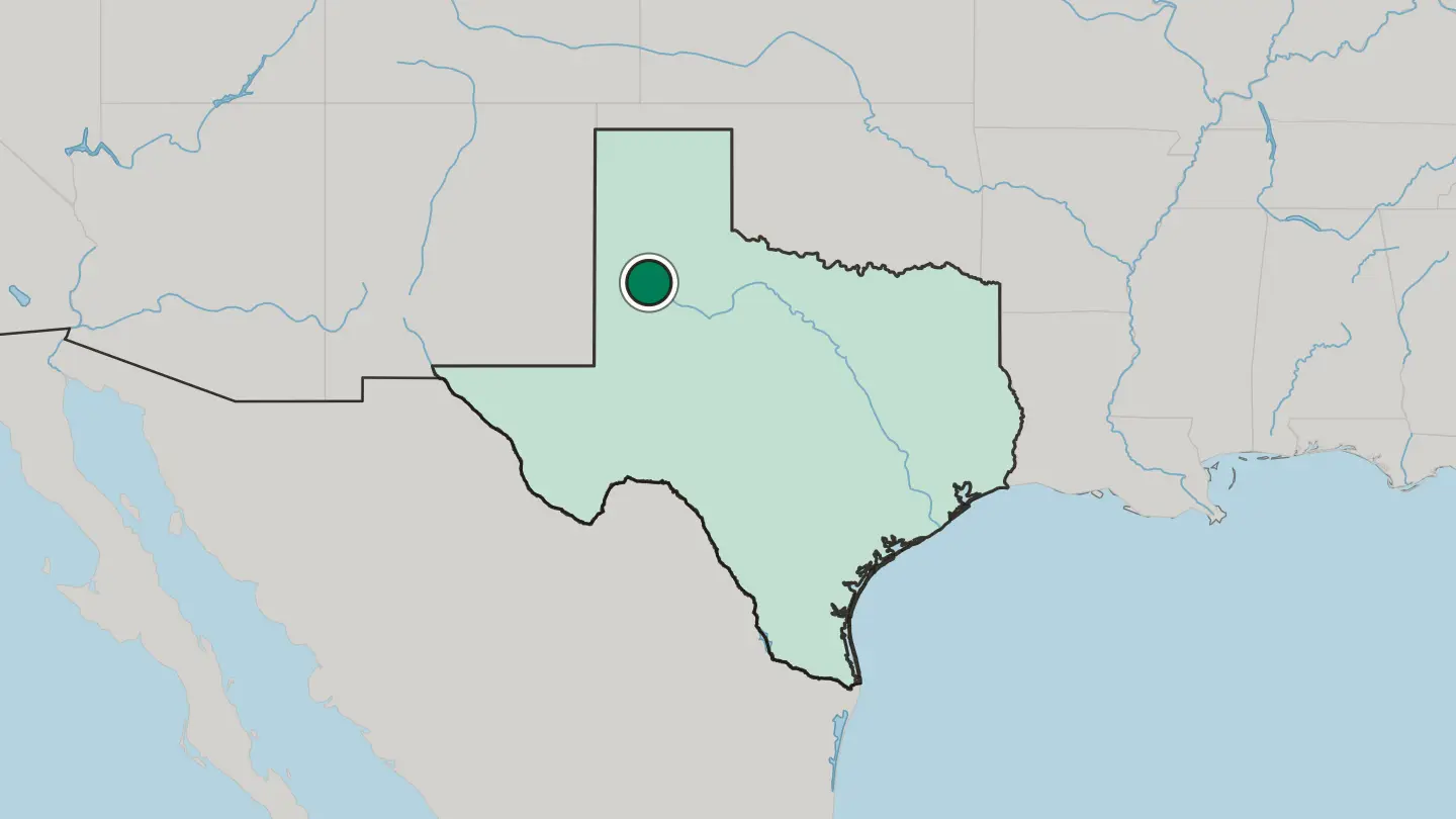 Map of Lubbock in United States