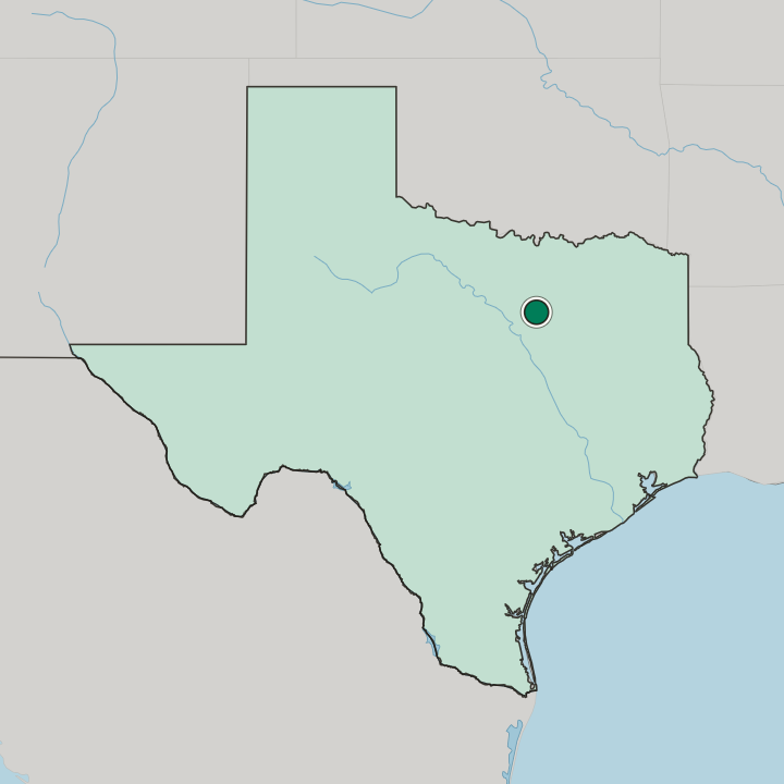 Map showing Mansfield — In Texas