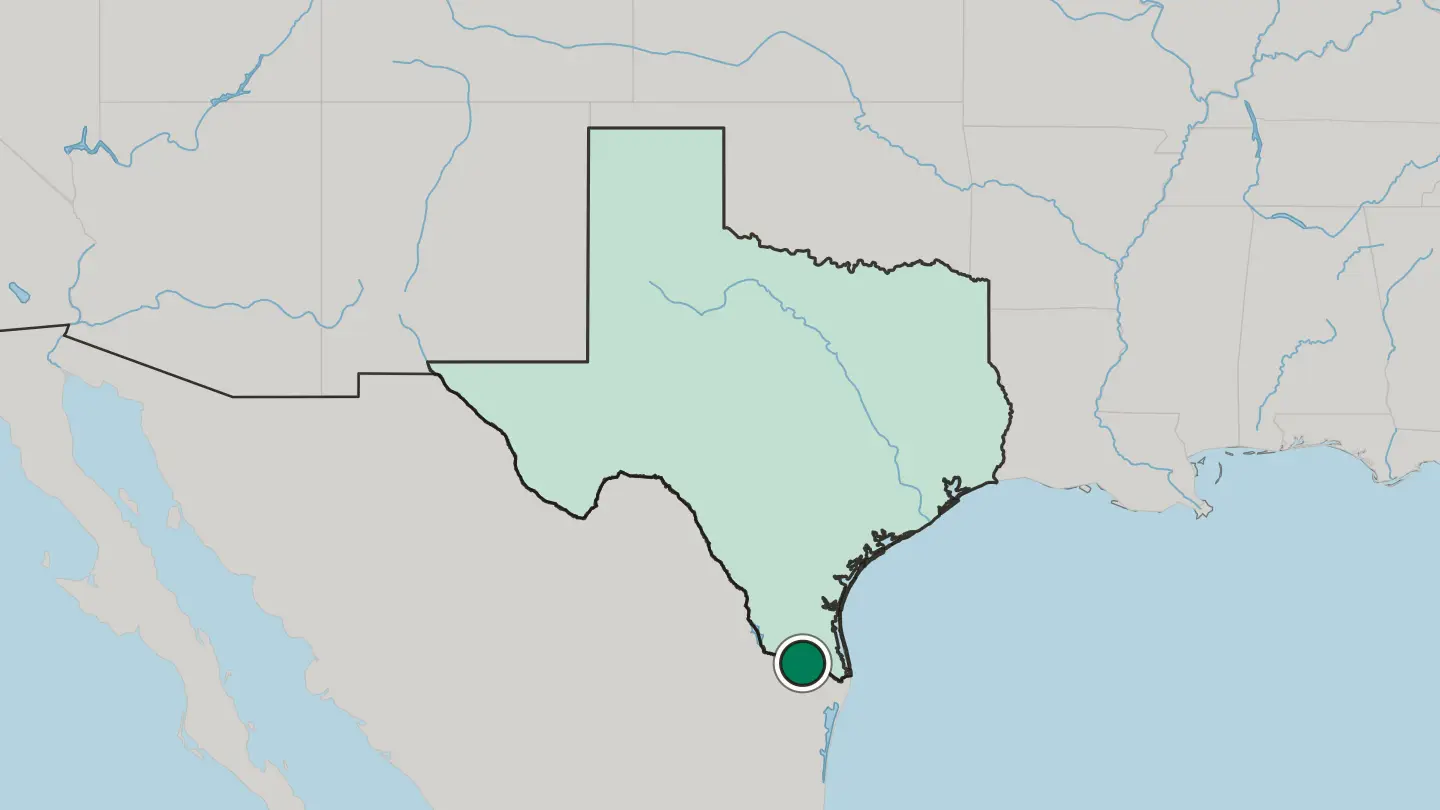 Map of McAllen in United States
