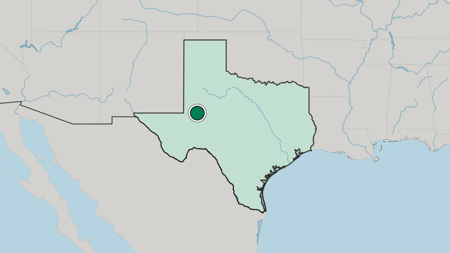 Map of Midland in United States