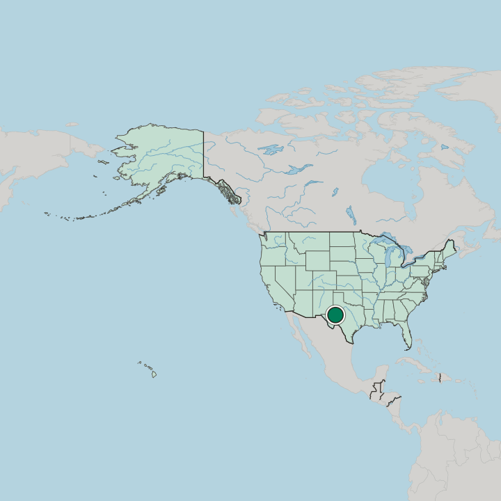 Map showing Odessa — In United States