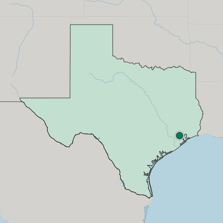 Map showing Pasadena — In Texas