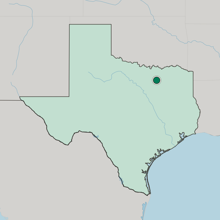 Map showing Plano — In Texas