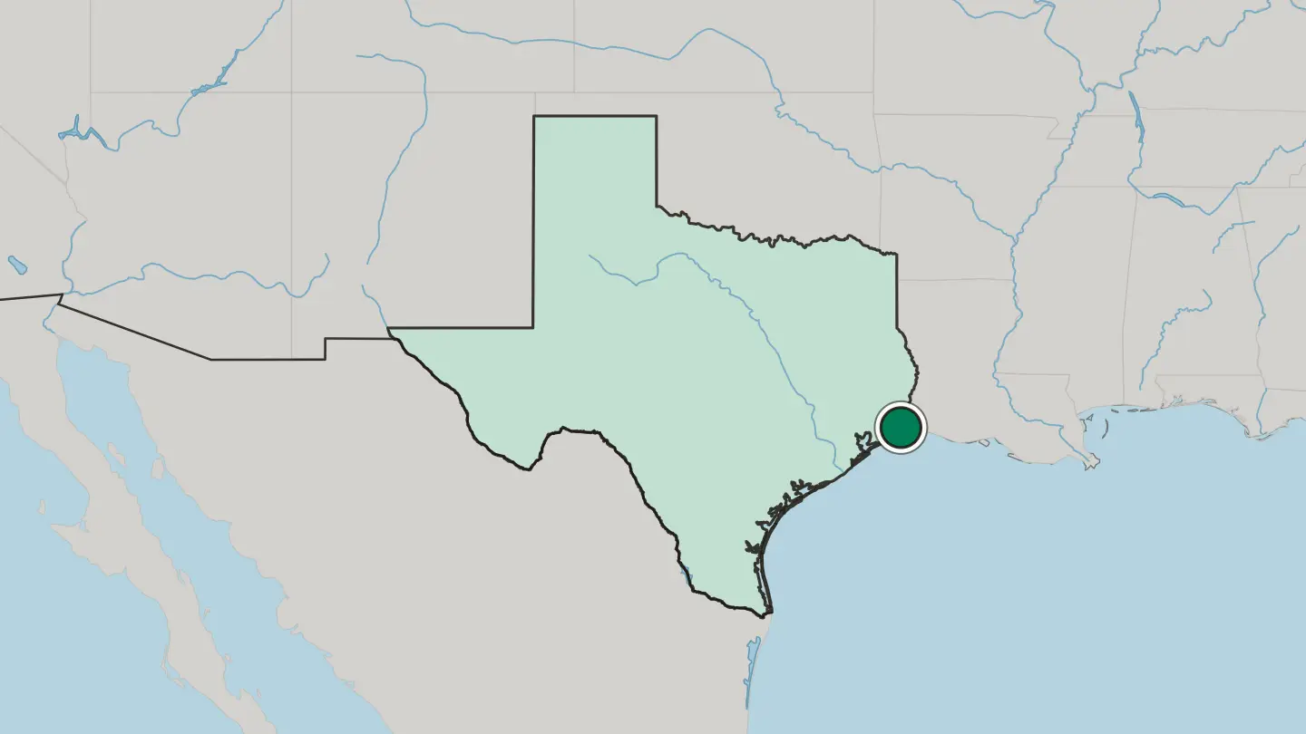 Map of Port Arthur in United States