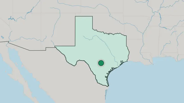 Map of San Antonio in United States