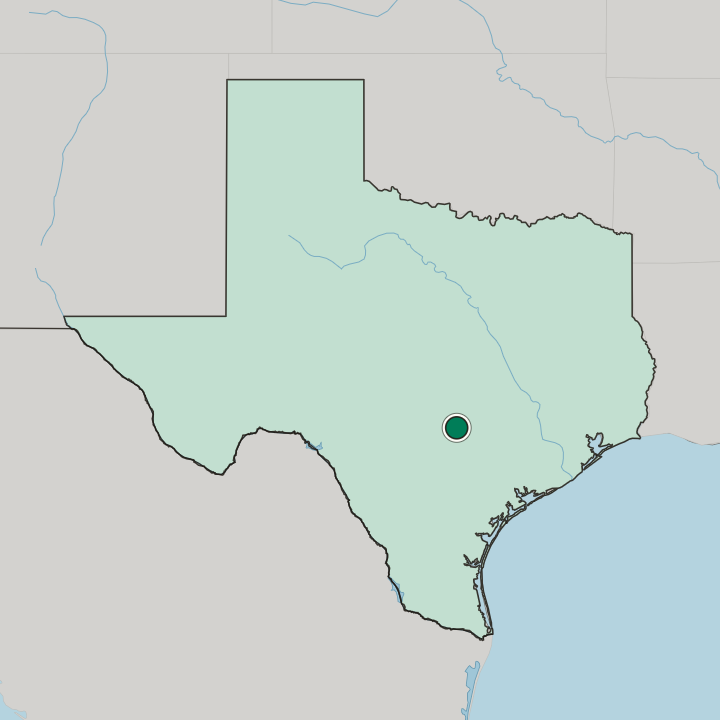 Map showing San Marcos — In Texas