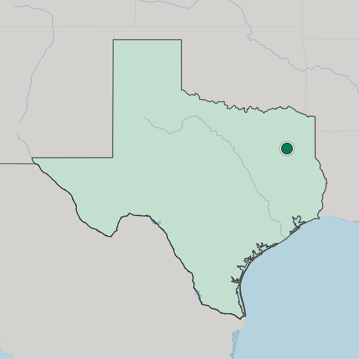 Map showing Tyler — In Texas