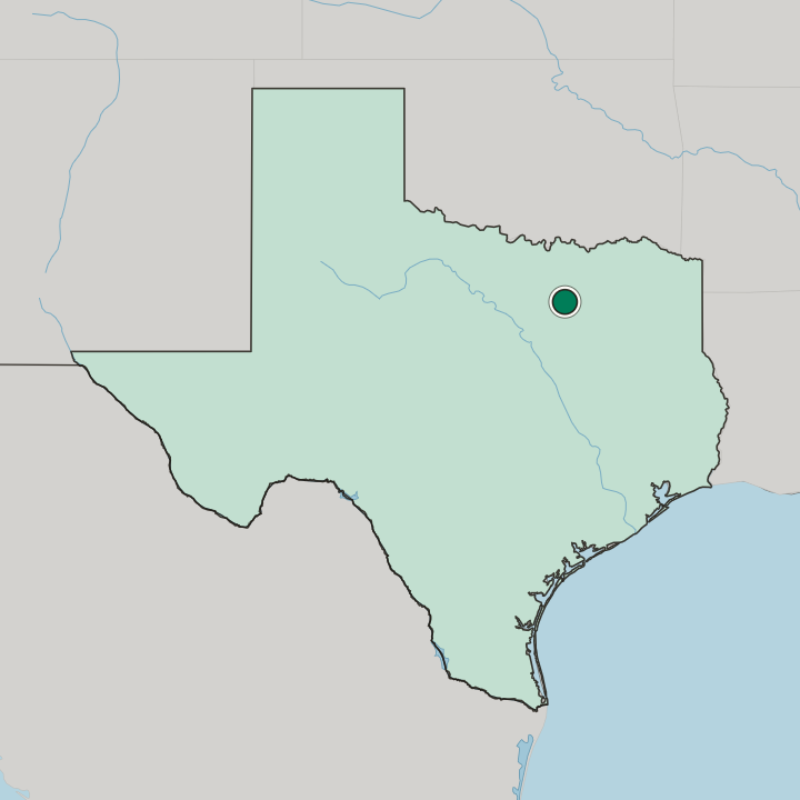 Map showing University Park — In Texas