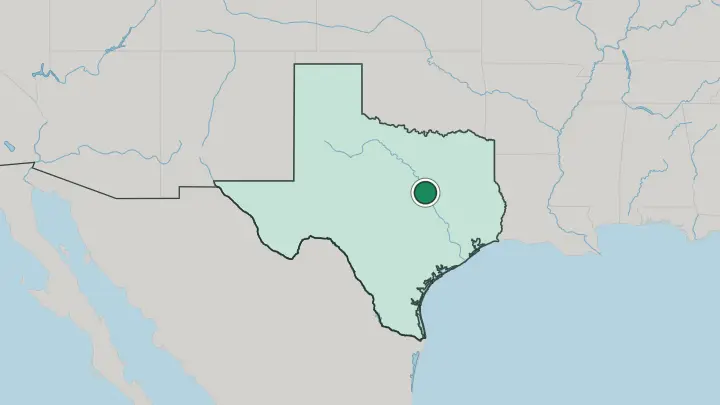 Map of Waco in United States