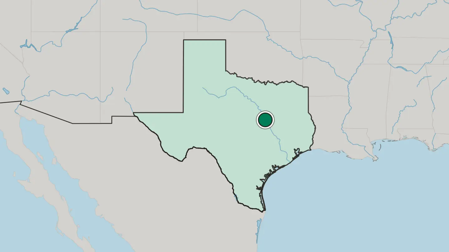 Map of Waco in United States