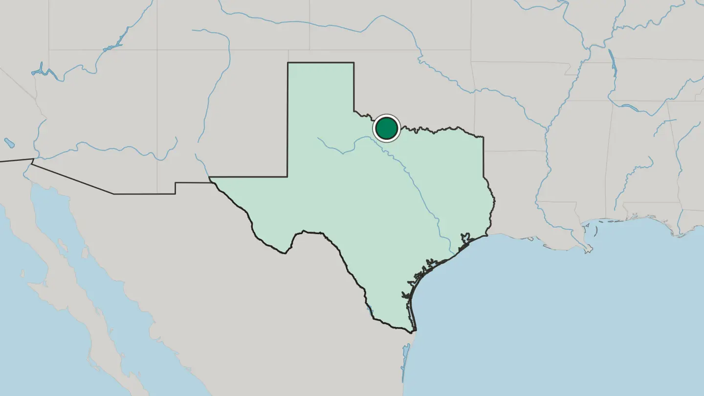 Map of Wichita Falls in United States