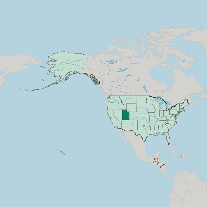 Map showing Utah — In United States