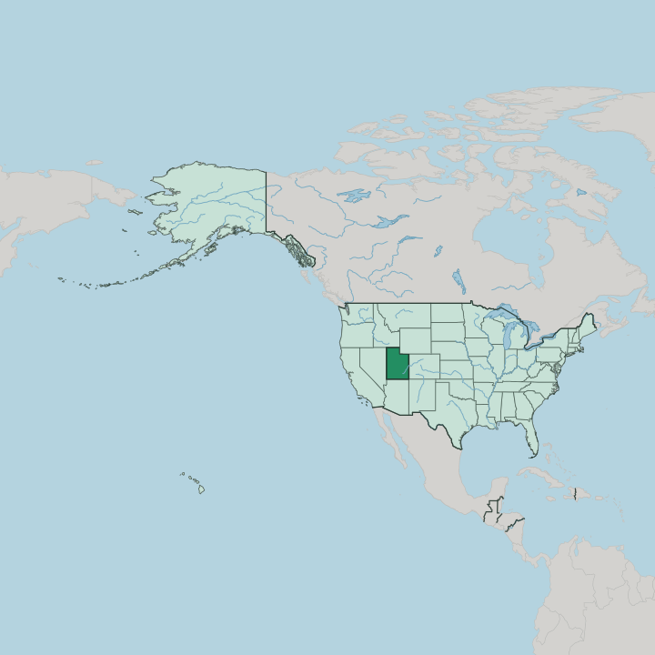 Map showing Utah — In United States