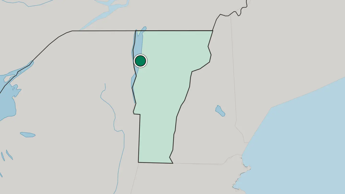 Map of Burlington in United States
