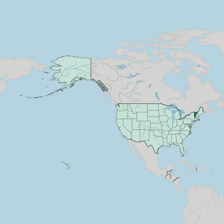Map showing Vermont — In United States