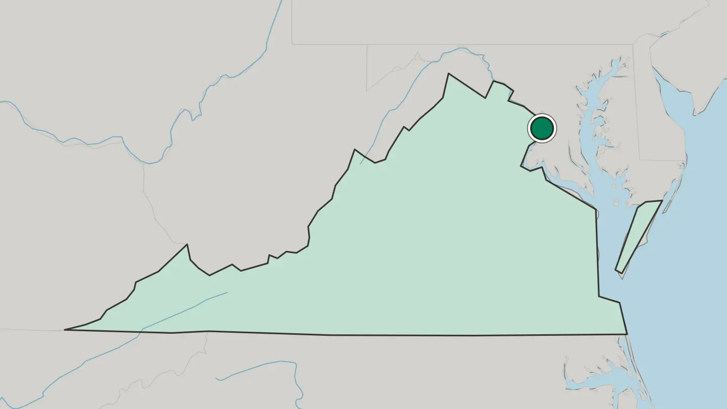 Map of Alexandria in United States