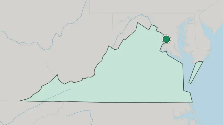 Map of Alexandria in United States