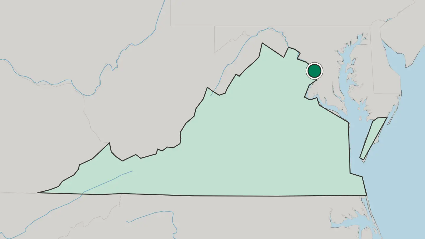 Map of Arlington in United States