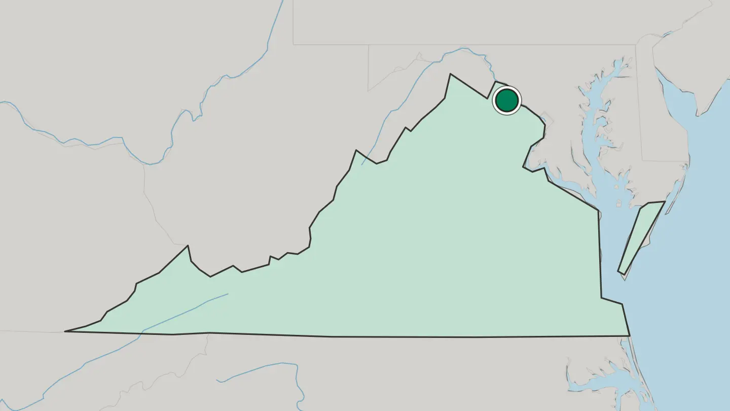 Map of Leesburg in United States