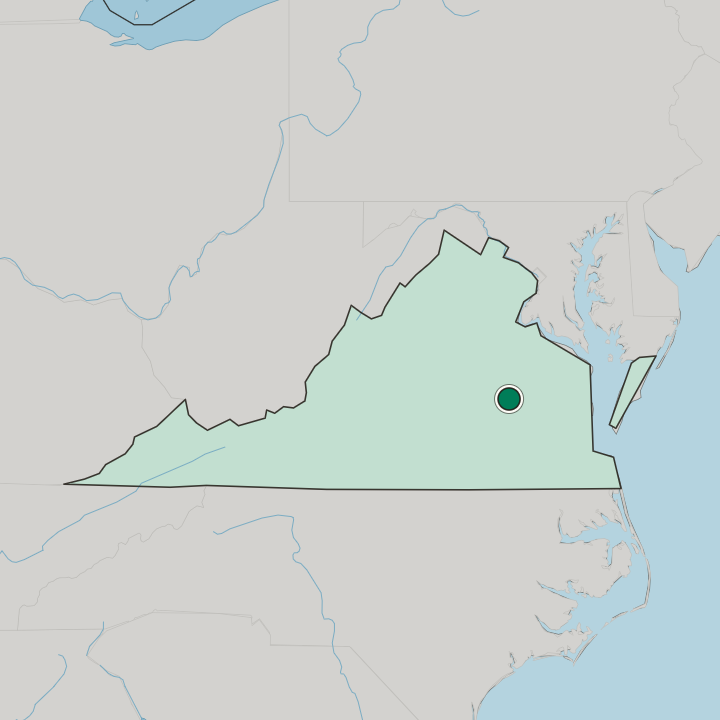 Map showing Richmond — In Virginia