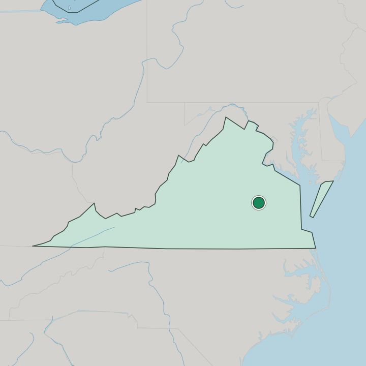 Map showing Richmond — In Virginia