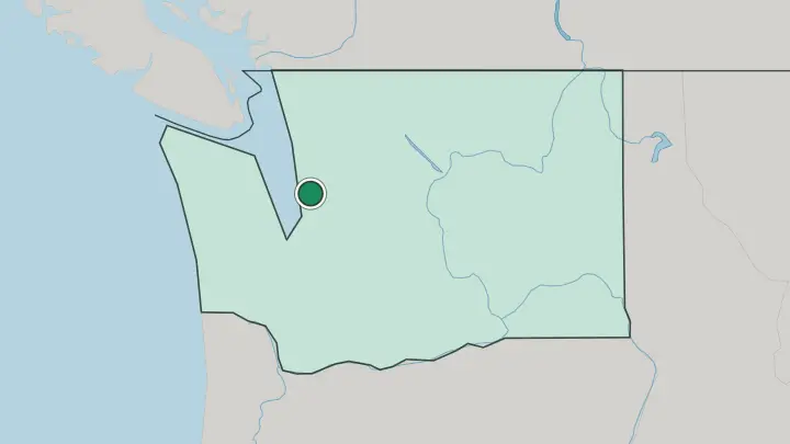 Map of Bellevue in United States