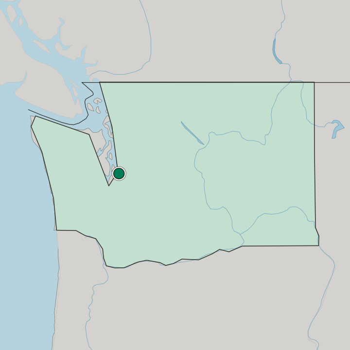 Map showing Federal Way — In Washington