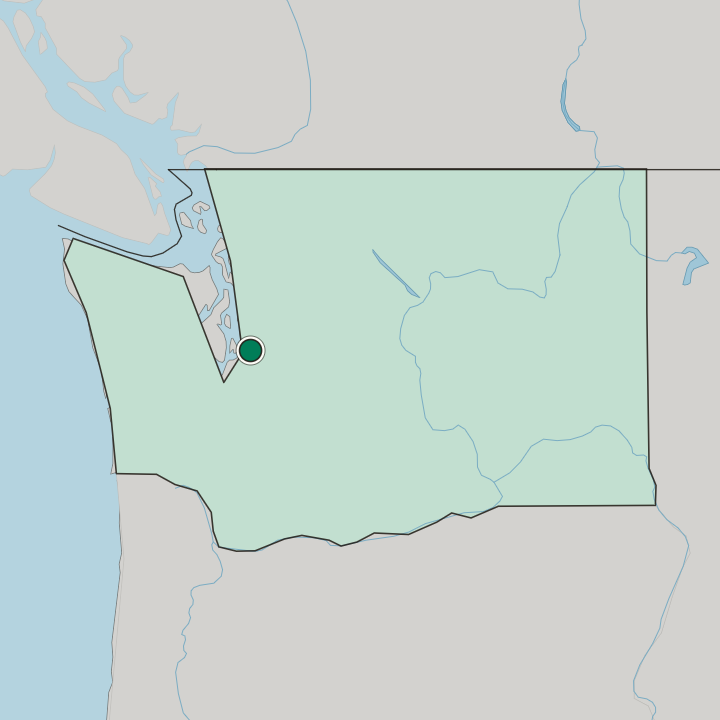 Map showing Kent — In Washington