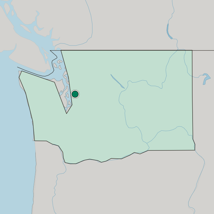 Map showing Kirkland — In Washington