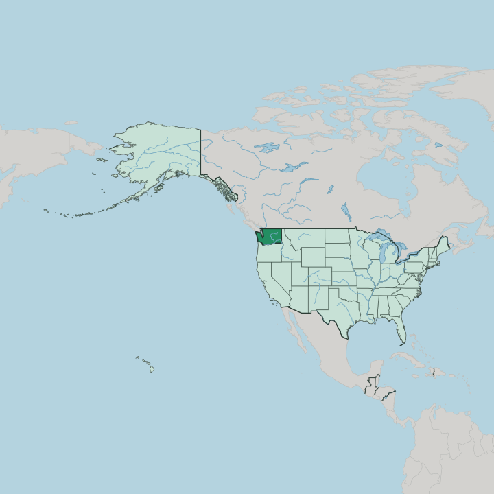 Map showing Washington — In United States