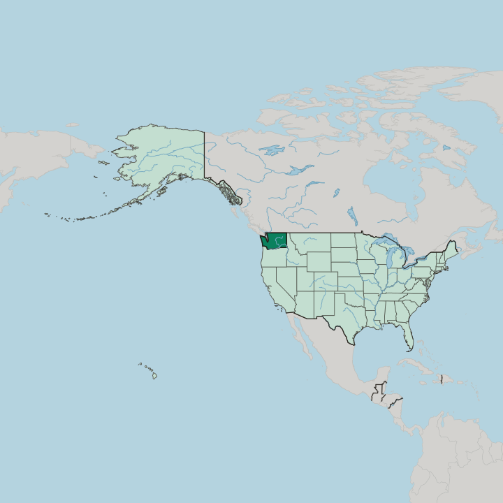 Map showing Washington — In United States